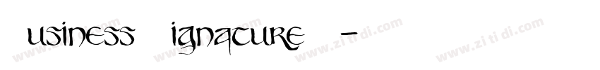 Business Signature D字体转换